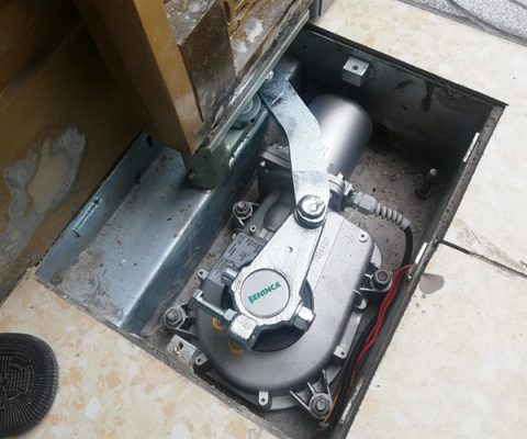 Hình ảnh thực tế sản phẩm motor cổng âm sàn beninca
