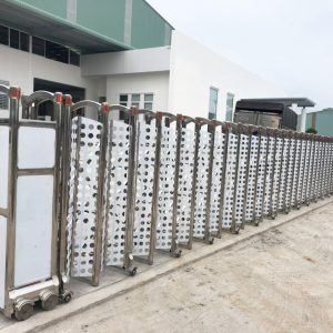 Cổng xếp inox nhập khẩu chính hãng