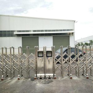 Cổng xếp inox tự động